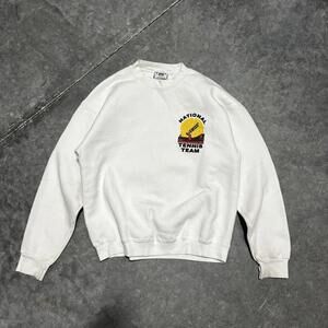 K-SWISS National Tennis Team crewneck sweatshirt Large 90s retro vtg 00s y2k